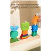 Wooden Children's Character Expression Bead Columns Colorful Sorting Toys Shape Stringing Matching Educational Building Blocks