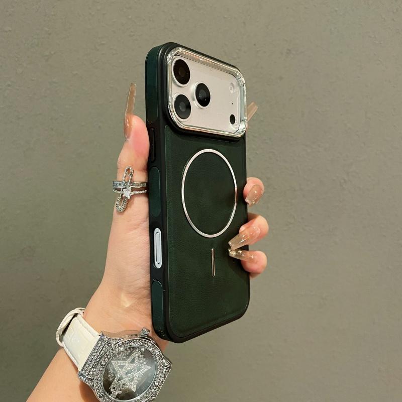 Business Leather Defender For Magsafe Case for iPhone 17 16 15 14 13 12 Pro Max Wireless Charging Magnetic Rugged Bumper Cover