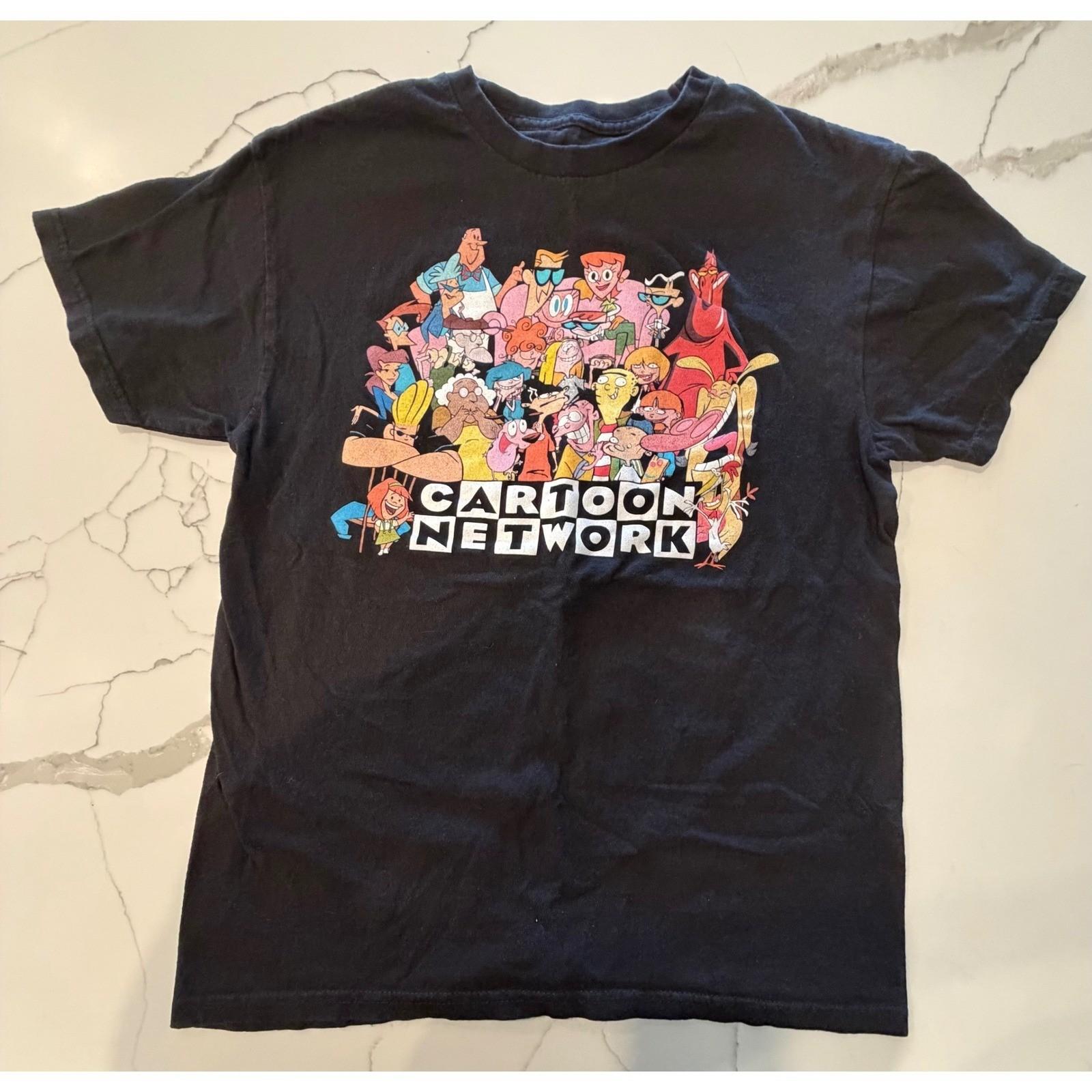 Cartoon Network Characters Black Graphic T-Shirt Mens Small Johnny Bravo Dexter Unisex T-Shirt XXXL