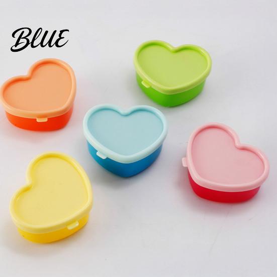 Durable Kitchen Storage Containers Reusable Box Lids with 5Pcs Mini Stackable Plastic Minimalist Solutions Heart/Square/Flower Shape Food Organizer