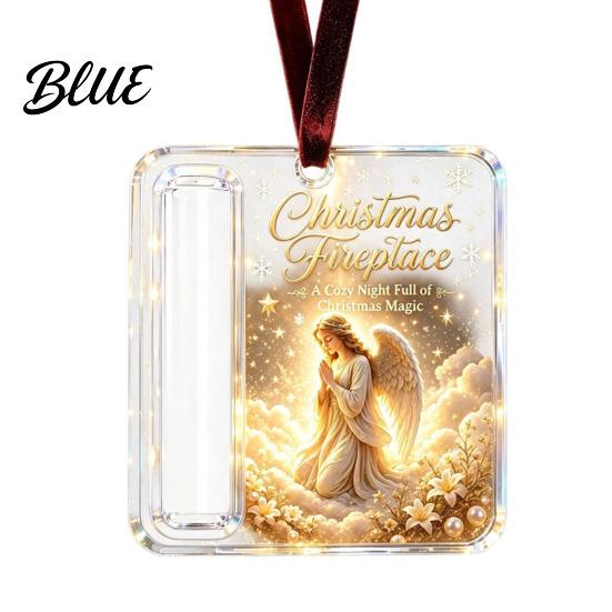 Christmas Cash Gift Ornament Acrylic Money Holder Ornament Xmas Holiday Rolled Storage Container with Slot Tree Hanging Decoration