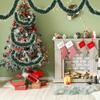 Christmas Garland Home Party Wall Door Decor Xmas Tree Ornaments Tinsel Strips With Bowknot Party