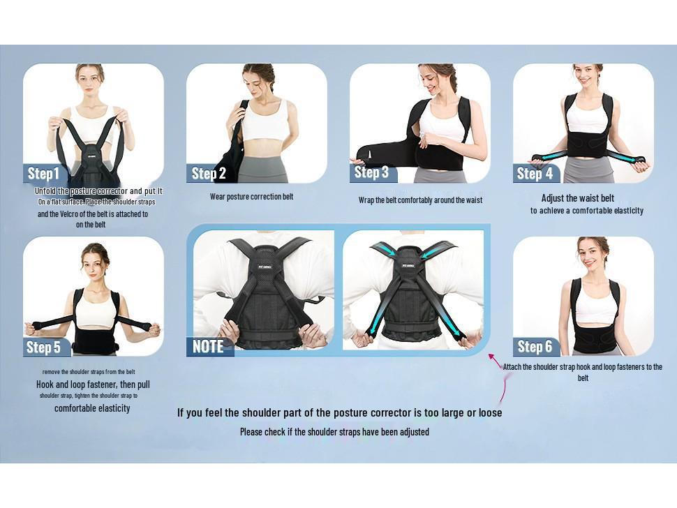 Unisex Posture Corrector: Anti-Hunchback Shoulder and Back Support Belt for Adults
