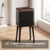 Trash Can with Legs and Wheels Slim Space-Saving for Kitchen