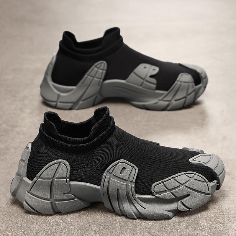 New couple flying woven mecha shoes octopus socks shoes platform sports shoes casual running dad shoes