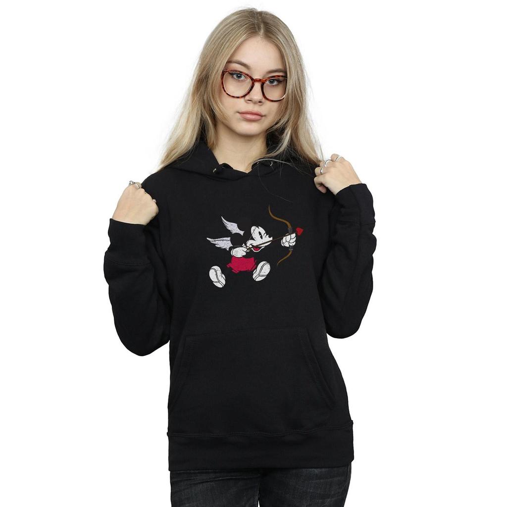 Disney Womens/Ladies Mickey Mouse Love Cherub Hoodie