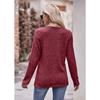 Women's Fashion Casual Spring Fall Solid Color Print Long Sleeve O-Neck Blouses & Shirts