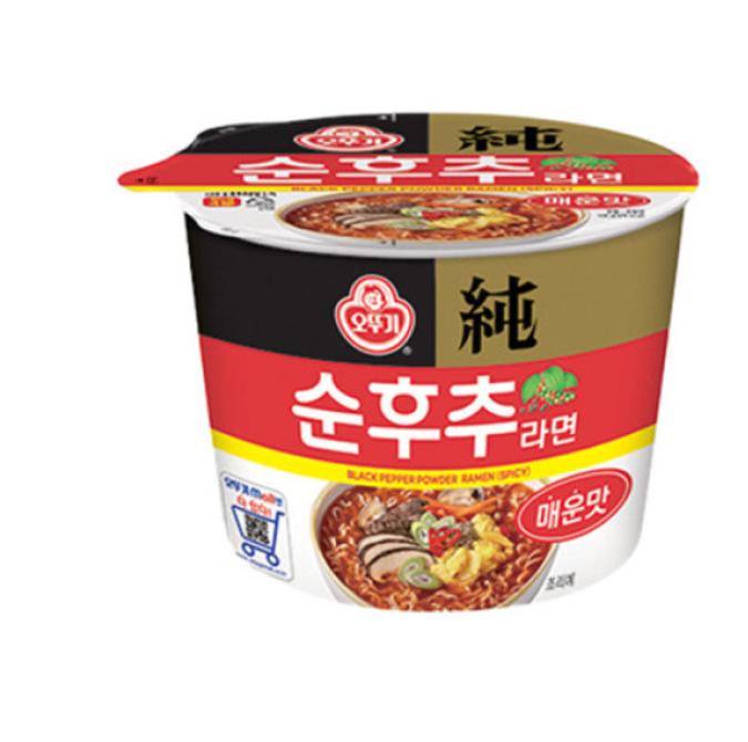 Ottogi Mild Pepper Ramen Spicy 105g – Korean Instant Noodles with Savory Spicy Broth
