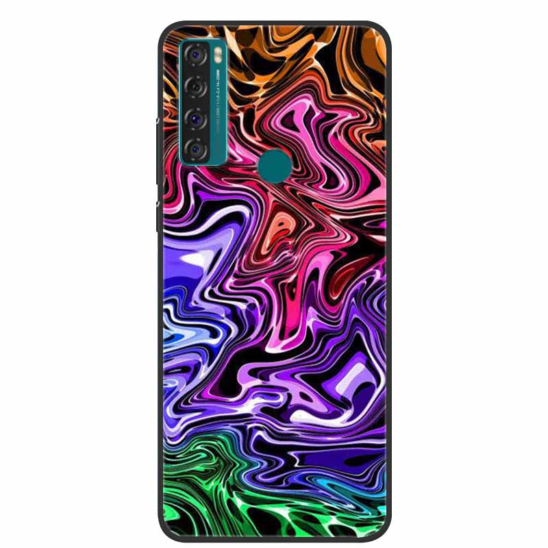 Per Custodia TCL 20 SE Marmo Silicone TPU Cover Posteriore Morbida Custodia per Telefono Per TCL 20 SE T671H Coque Cartoon Antiurto Moda Funda