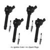 Ignition Coil + Spark Plug Kit For FIAT 500L 500X BRAVO TIPO GRANDE PUNTO DOBLO JEEP RENEGADE ABARTH 500 / 595 / 695 C 55213613