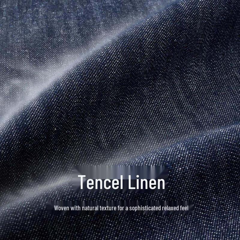 Giovanni Valentino Men's Dark Blue Antibacterial Loose Straight Jeans