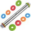 Rolling Pin, Stainless Steel Rolling Pin with 4 Adjustable Discs, Non-Stick Rolling Pin for Pie Dough Pizza Pie Cookies and Pastries