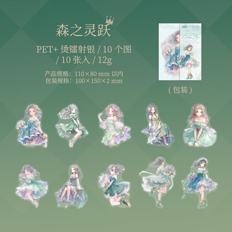 10pcs/lot Kawaii Stationery Stickers Princess Escape Plan Diary Decorative Mobile Stickers Scrapbooking DIY Craft Stickers