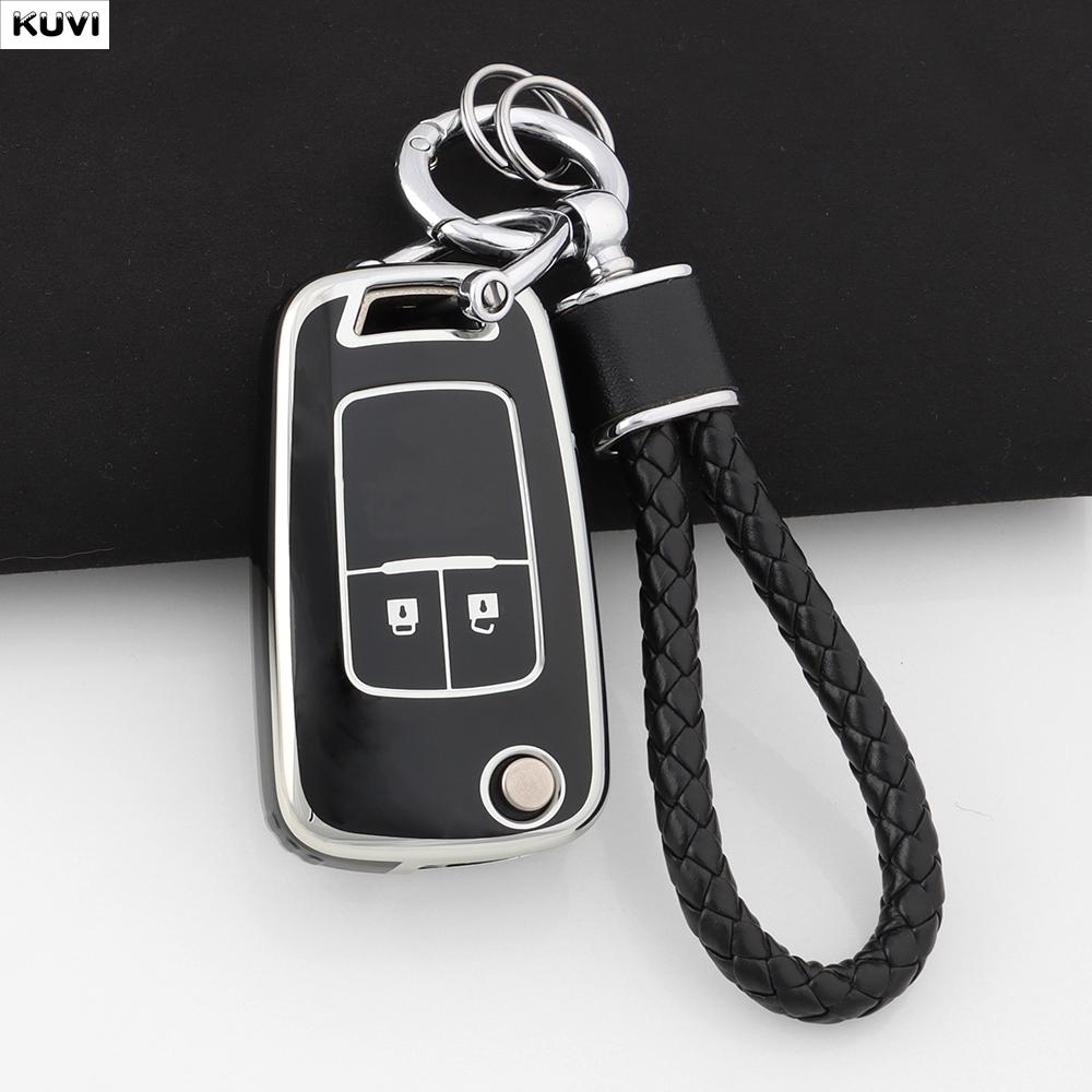 2 Buttons Tpu Shell For Chevrolet Cruze Aveo Trax Sail Malibu For Opel Vauxhall Astra Corsa Meriva Insignia Car Key Case Cover