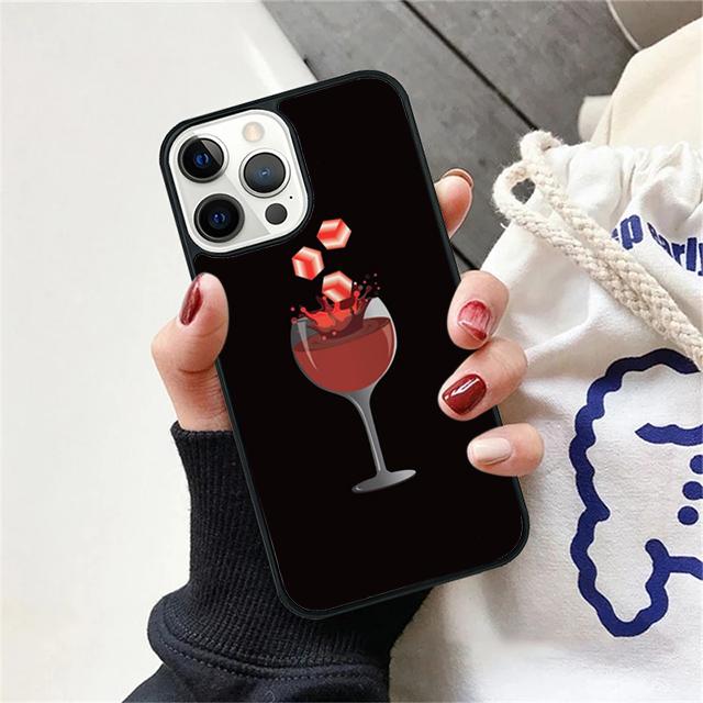 Red Wine Glass Phone Case Cover For iPhone 17 Air 15 16e 14 13 12 Pro Max 11 Pro Max Plus Coque Shell