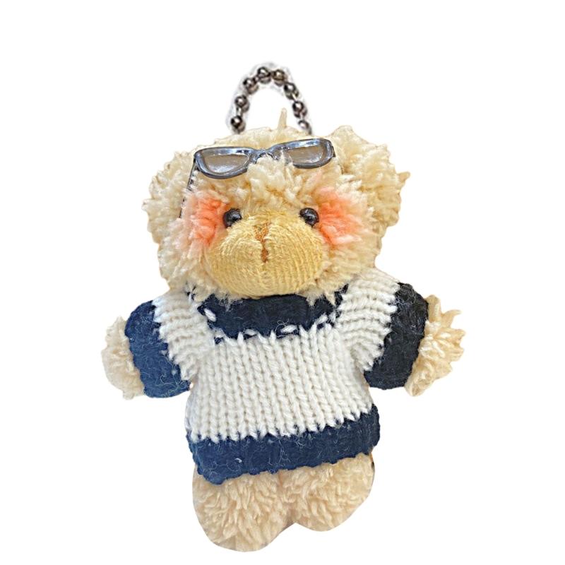 Bag Pendant Cute Backpack Pendant Plush Dolls Keychains Plush Material for Keys
