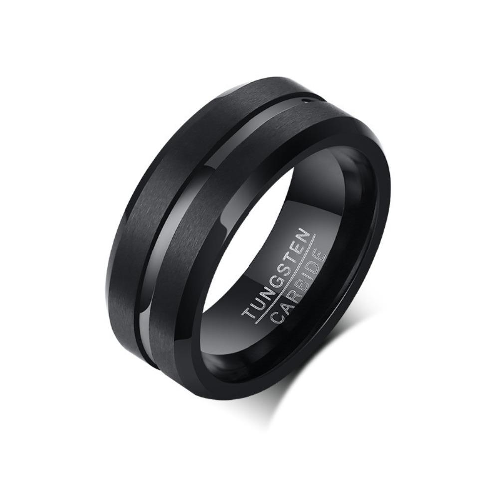 Anello Apribottiglia in Acciaio al Tungsteno 8mm Gioiello da Uomo alla Moda Accessorio di Moda Resistente