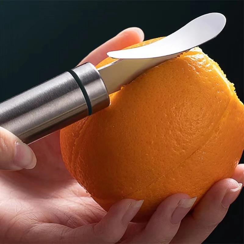 1 Stück Orangenschäler Einfacher Zitronenschäler Gemüse- und Obstwerkzeuge 304 Edelstahl Orangenschäler Küchenwerkzeuge