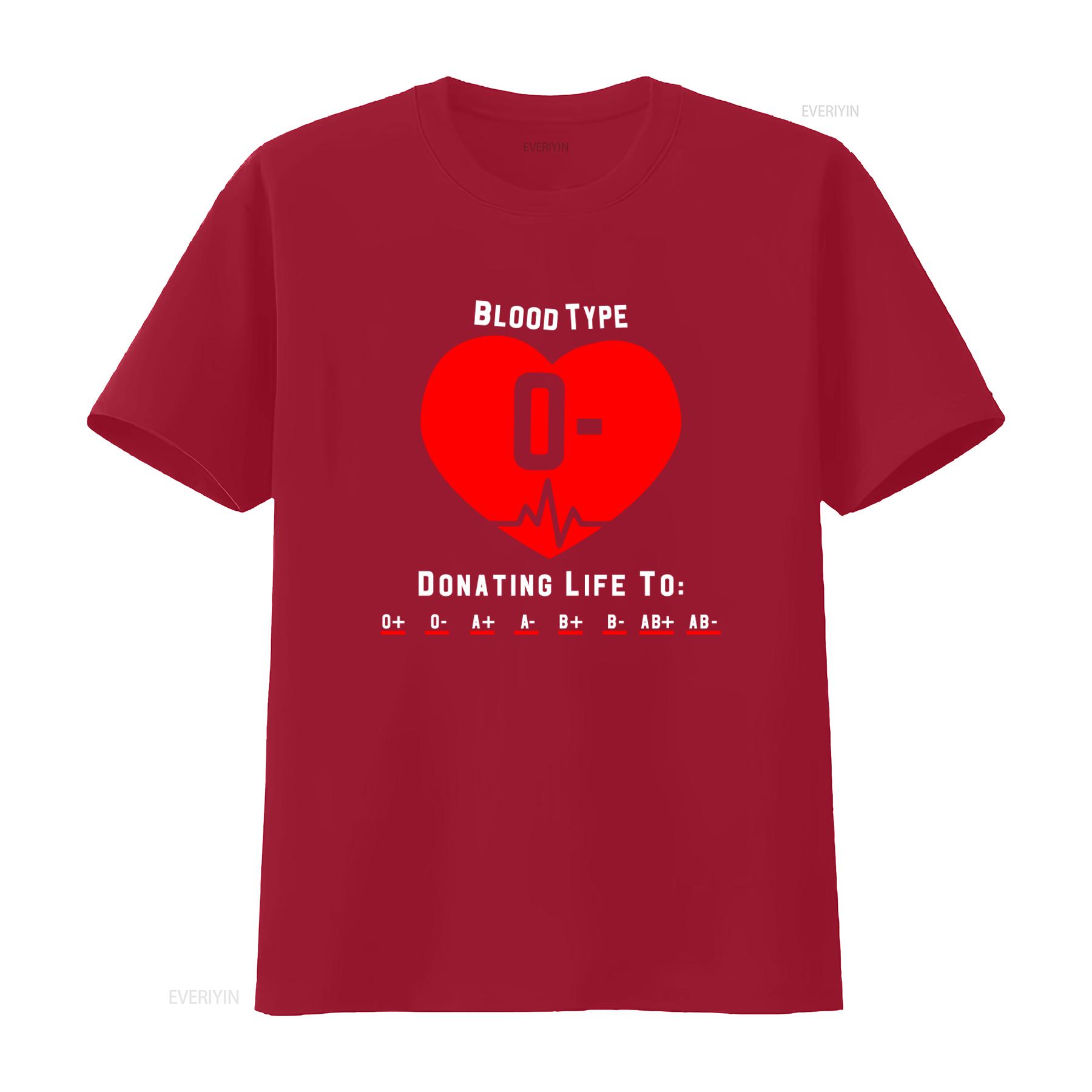 O Negative Blood Type Donor Transfusion T Shirt Heartbeat Design for Donation Awareness vintage Washed designer clothes graphic S