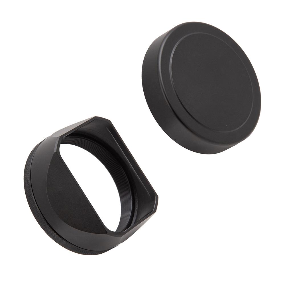 

Black Square Metal Camera Lens Hood with Cap for Fujifilm Fuji X100VI X100V Lens Hood with 52mm adapter ring Lens Replaces For Fujifilm X100V