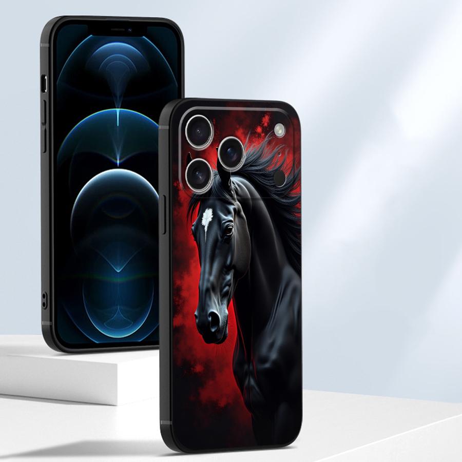 Running Horse Case for Apple iPhone 17 Pro Max XR XS MAX 15 Pro 7 8 14 13 16 Air 12 11 Funda Phone Cover
