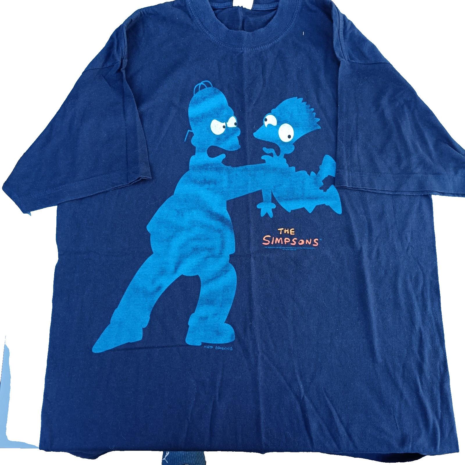 Vintage 1995 Homer & Bart Simpson T-Shirt – Men’s XL – Rare 90s Graphic Tee S
