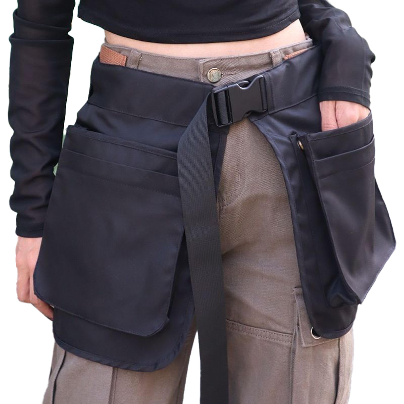

nijimomo Gardening Pouch, Tool Belt, Apron Bag, Tool Pouch, Work Pouch, Garden Tool Belt Pouch (Black)