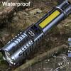 High Power LED  Flashlight Rechargeable Flashlight With Side Light Super Bright Long Shot For Outdoor Camping And Hiking