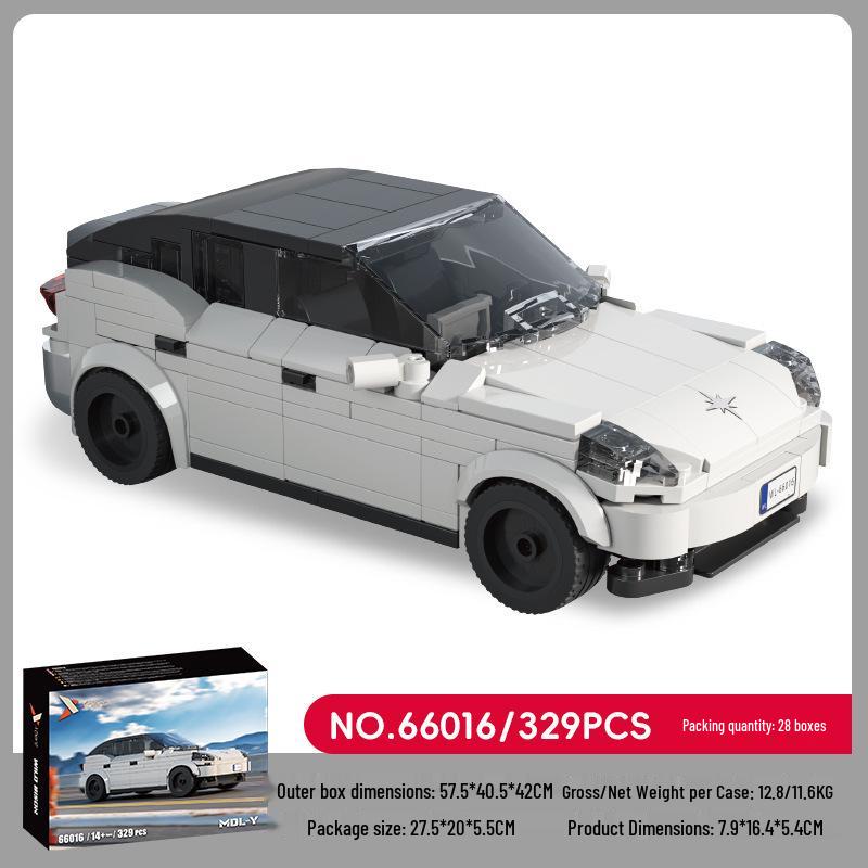 Zhuan Yue Eight-Grid SUV Building Blocks: Educational Toy Car Models, Small Particle Assembly & Racing Car Ornaments.