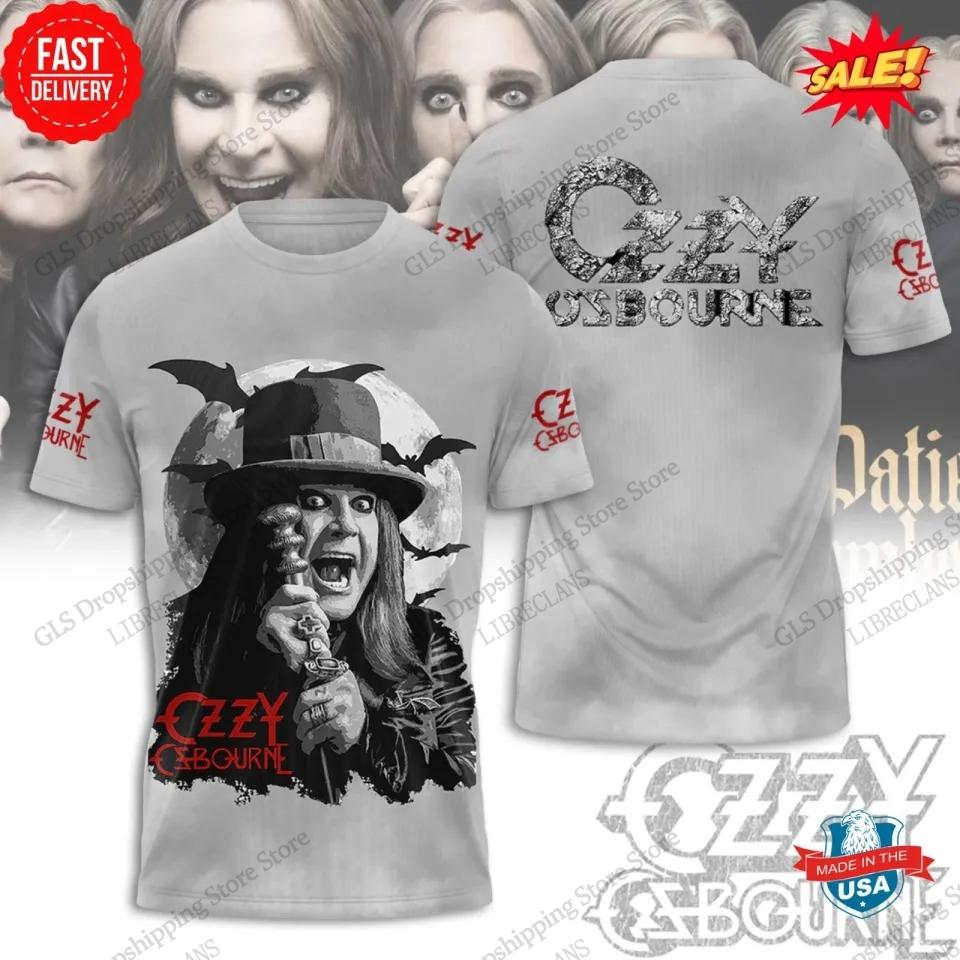 New Rock Band Ozzy Osbourne 3d Print T-shirt Men Women Fashion Plus Size Street Vintage Tops Tees Harajuku Short Sleeve Tshirt