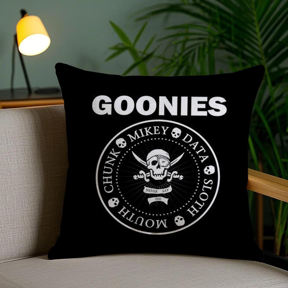 Movie G-Goonies Cushion Cover Soft Short Plush Double-Sided Printing Home Decor Machine Washable Pillow Case Gift