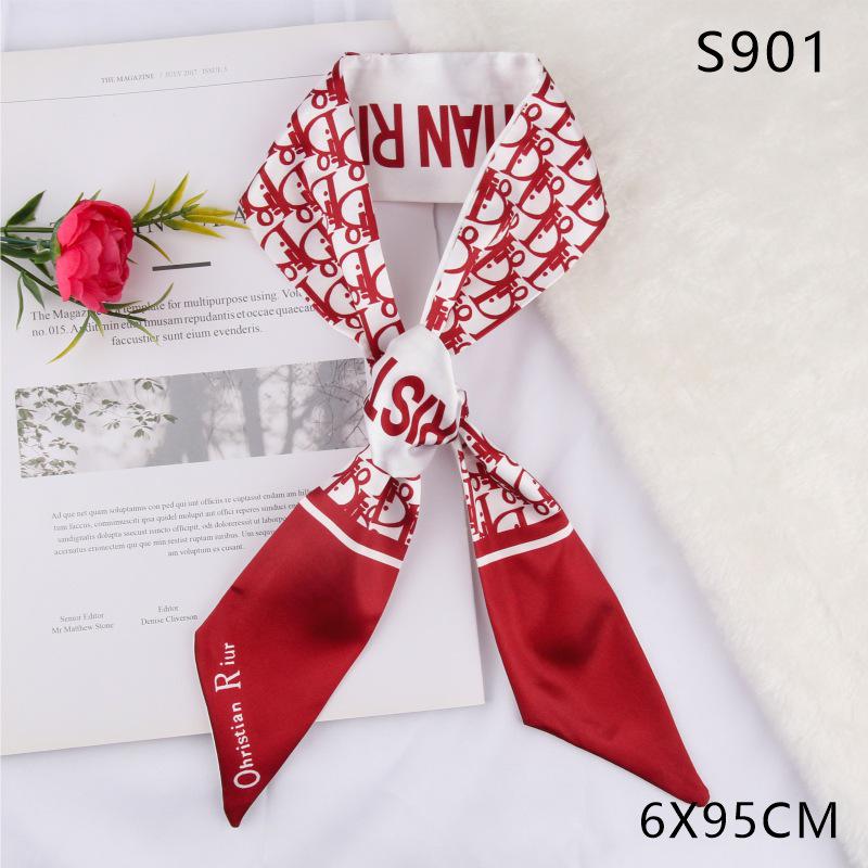 Versatile Vintage Silk Scarf: Hair Tie, Headband, Bag Accessory