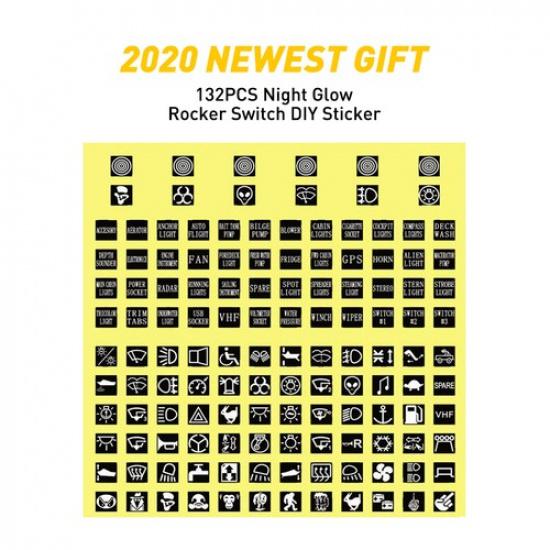 Rocker Panel Switch Blue LED Dual Light USB 6 Gang Fits 12V Car Auto Marine Boat