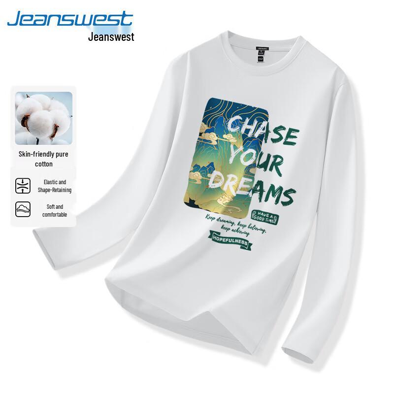 Men's Chinese Style Heavyweight Cotton Long Sleeve T-Shirt