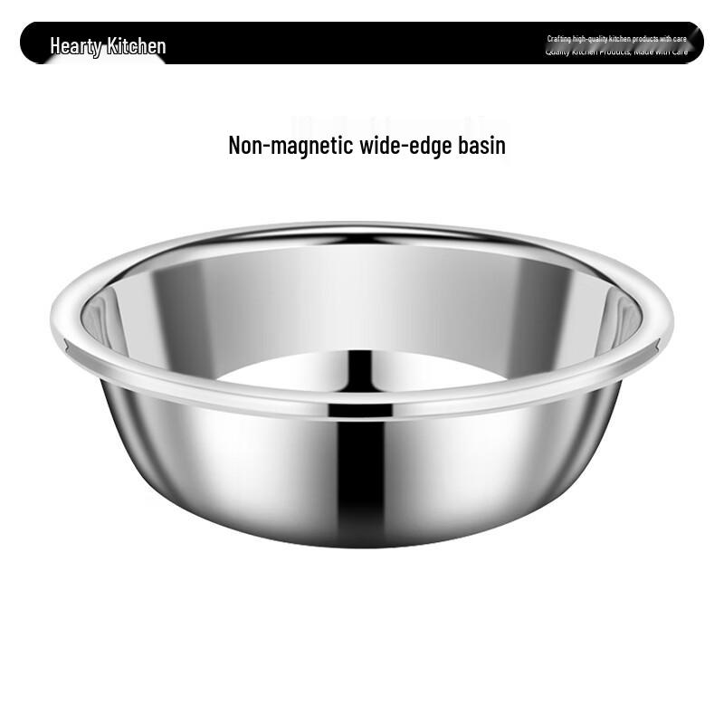 Xinyichu 28CM Wide-Rim Stainless Steel Basin