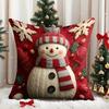 ¡La elección para la coración l hogar! 4 fundas  almohada estilo Navidad, añadiendo ambiente festivo al hogar, 40cm * 40cm