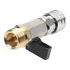 Ball Valve Hose Switch with 1/4 Inch Quick Connector for High Pressure Washer Equipment Rated To 4500 PSI Stainless Steel Brass