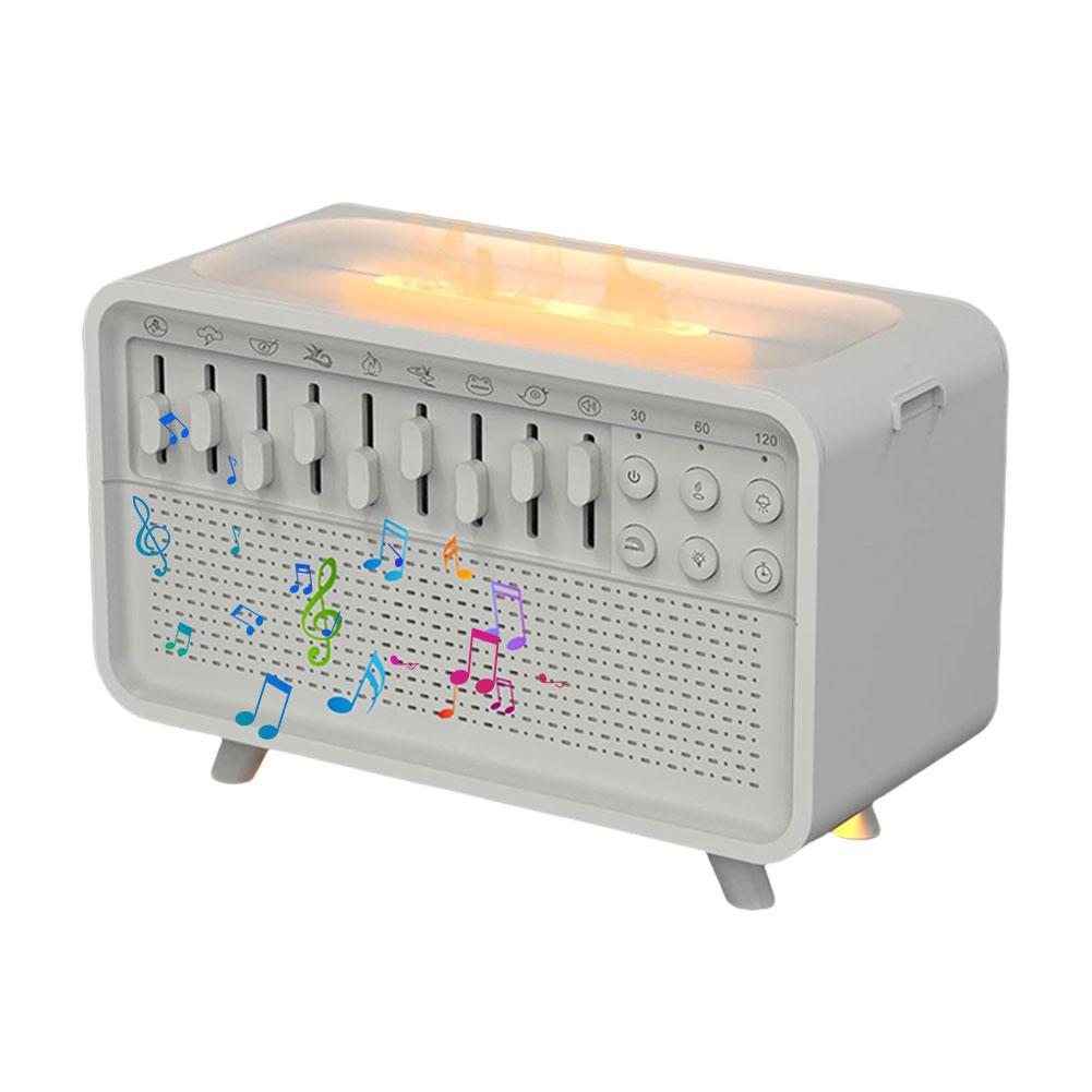 Weißes Rauschen Schlafgeräuschmaschine Ätherisches Öl Diffusor mit BT-Lautsprecher Nachtlicht Aroma Diffusor für Erwachsene Schlafen Meditation