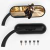 Retro Black Aluminum Rearview Mirror for Harley Motorcycle Modifications