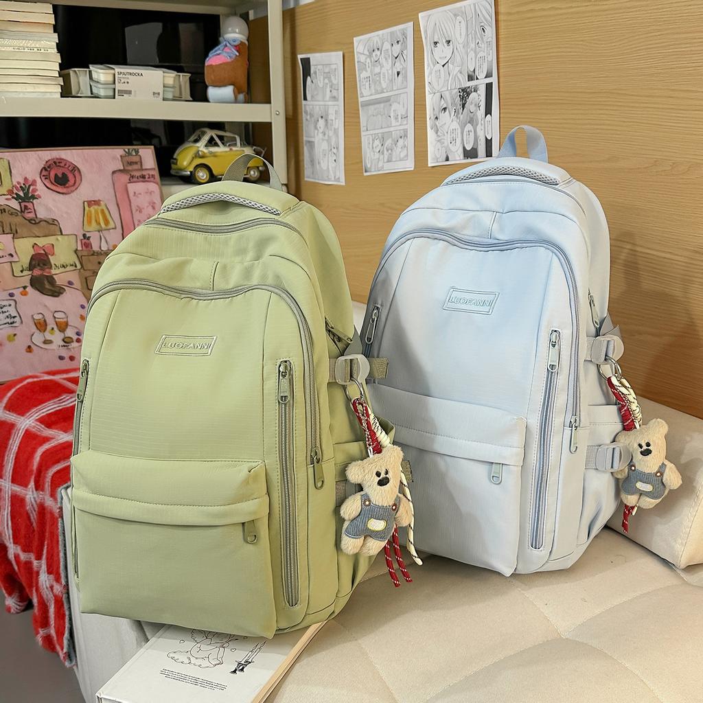 Schoolbag New Leisure Travel Backpack Stylish Simple Backpack College Style Female Junior High School Student College Student School Bag