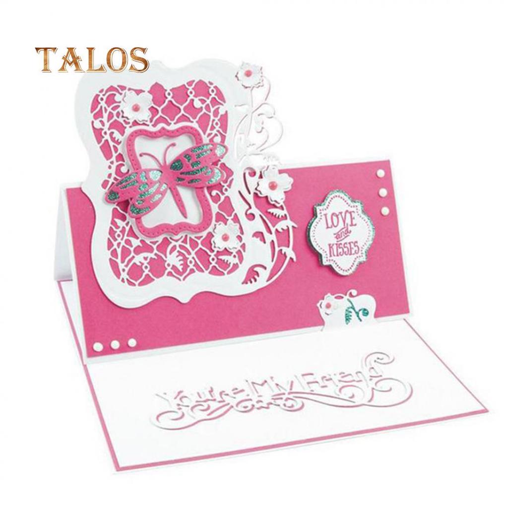 Cheap OUGEYA Lace Frame Background Metal Cutting Dies DIY Scrapbook ...