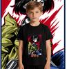 Boys Girls Cotton T Shirt Alita Battle Angel Anime Print Kids Casual Short Sleeve Top Soft Breathable Summer Clothing