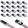 10/20pcs 2 Pin 2 Way Universal Compact Wire Terminals, No Wire-Stripping Required, Toolless Spring Wire Connectors, Quick Splice