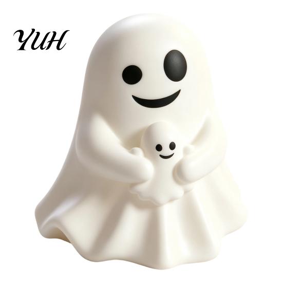 Thanksgiving Gift for Friends Halloween Cute Ghost Figurine, Mini Cartoon Statue, Little Spooky Kawaii Fall Home Decoration Desktop Ornament