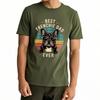 Soft Cotton Tee Workout For her summer tshirt Vintage Best Frenchie Dad Ever Sunburst Dog Cool For him tees Breathable Tee