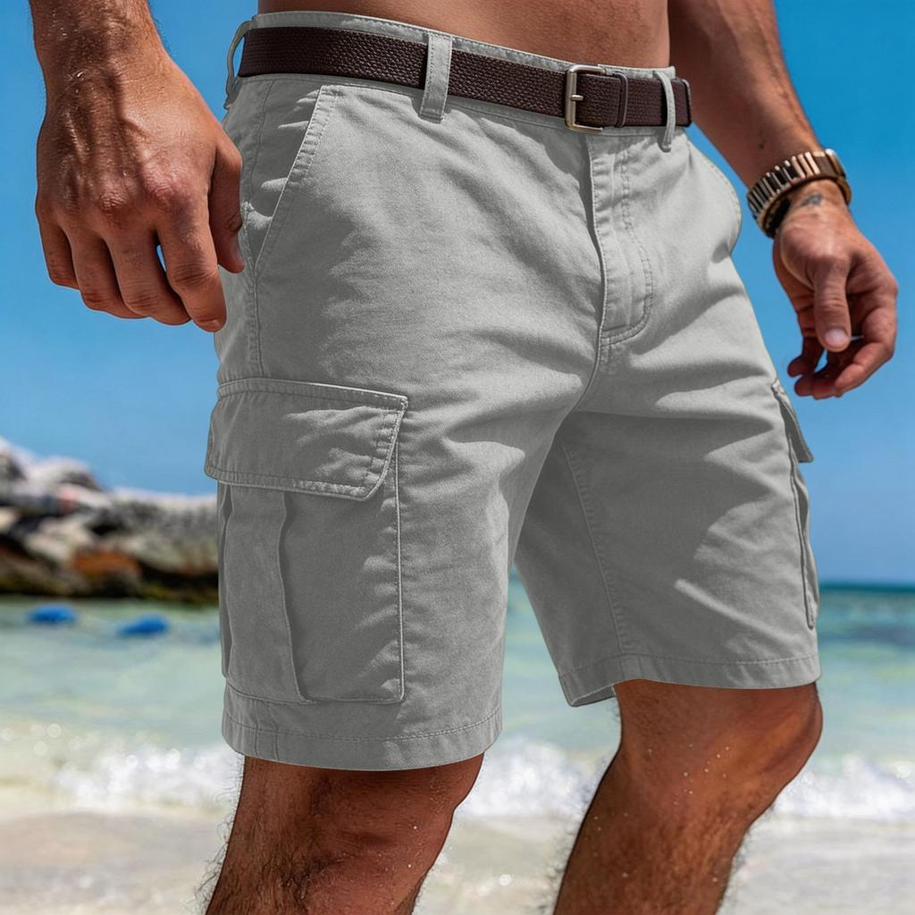Pantaloni Casual da Lavoro da Uomo con Tasche Multiple, Pantaloni Sportivi da Lavoro Estivi, Pantaloni a Vita Bassa, Pantaloni a Cinque Tasche