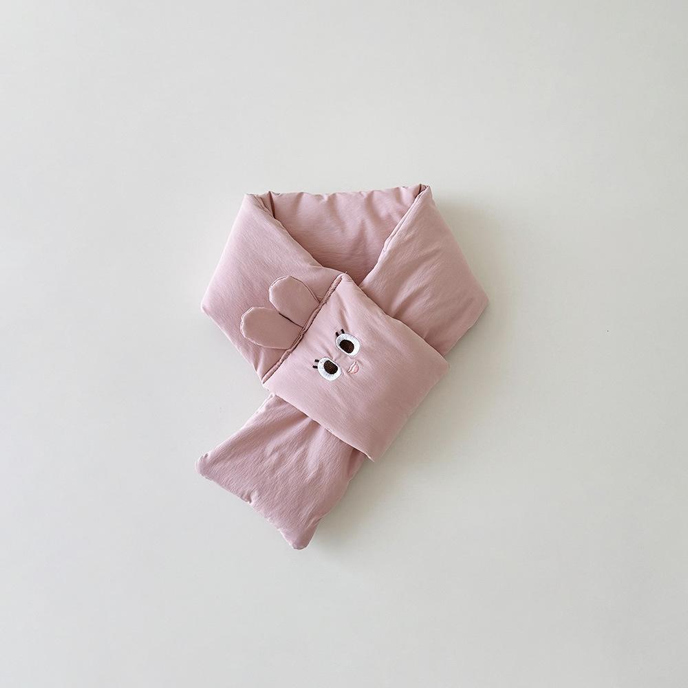 Winter New Children's Scarf Gloves Set Boys and Girls Korean Version Cartoon Warm Scarf Windproof Thickened Gloves