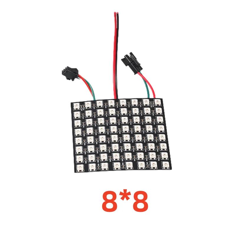 

Светодиодная пиксельная панель DC5V WS2812B RGB 8x8 16x16 8x32 Цифровой гибкий экран с индивидуальной адресацией Комплект LED-контроллера SP801E
