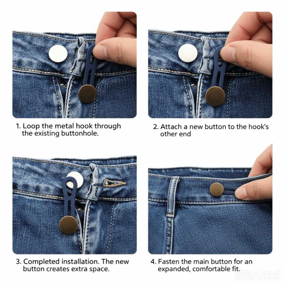 20pcs Versatile Adjustable Button Extenders Removable Metal Waist Extenders Pants Button Extender Pants Waistband