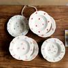 Korean INS Style Hand-Painted Irregular Ceramic Plate for Desserts, Salads, and Soups